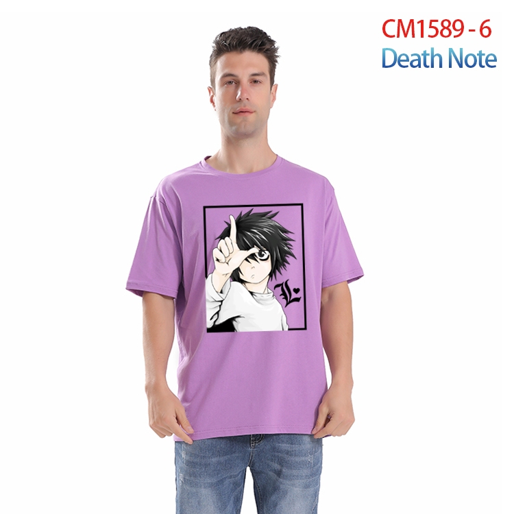 Death note Printed short-sleeved cotton T-shirt from S to 4XL CM-1589-6