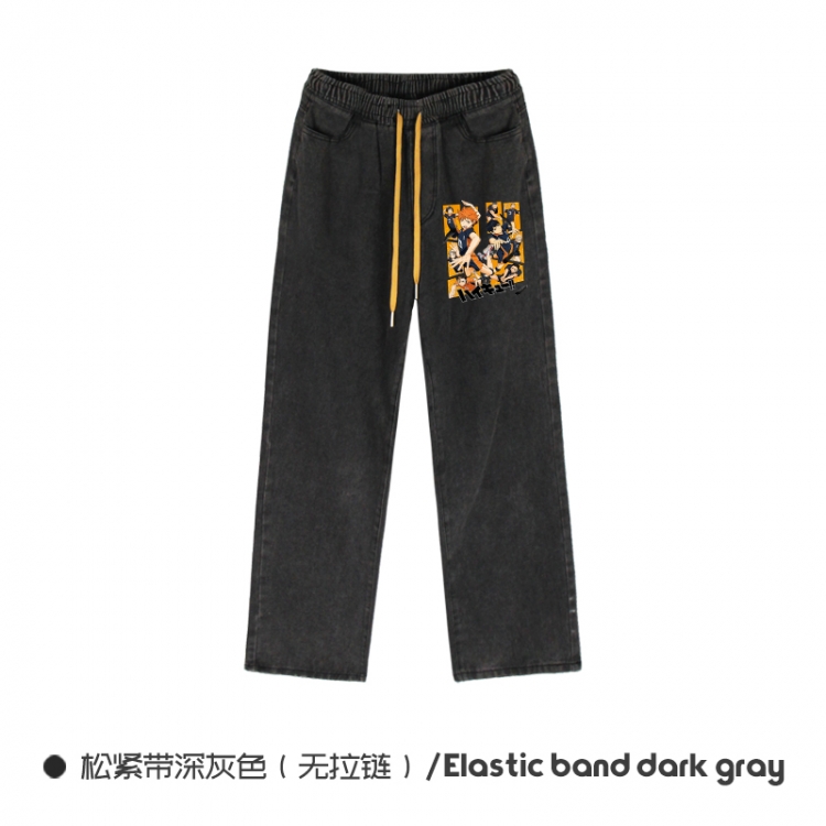 Haikyuu!! Elasticated No-Zip Denim Trousers from M to 3XL NZCK01-8