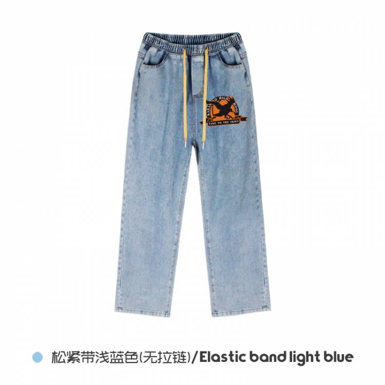 Haikyuu!! Elasticated No-Zip Denim Trousers from M to 3XL  NZCK02-10