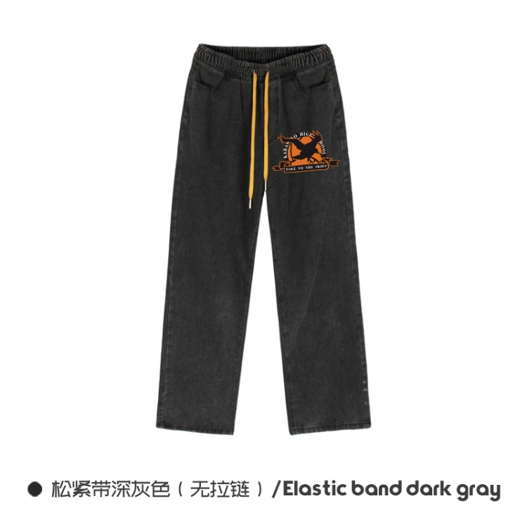 Haikyuu!! Elasticated No-Zip Denim Trousers from M to 3XL NZCK01-5