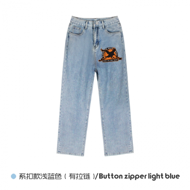 Haikyuu!! Elasticated No-Zip Denim Trousers from M to 3XL  NZCK03-10