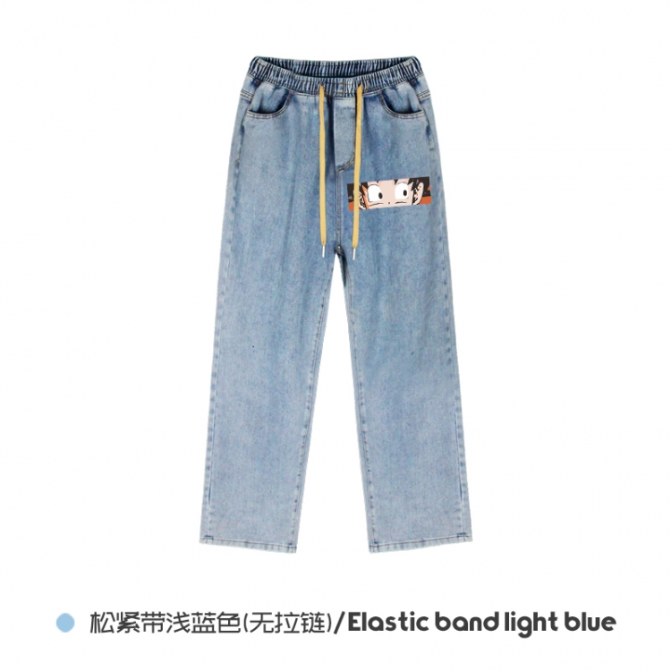 DRAGON BALL  Elasticated No-Zip Denim Trousers from M to 3XL NZCK02-8