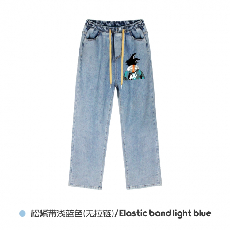 DRAGON BALL  Elasticated No-Zip Denim Trousers from M to 3XL NZCK02-7