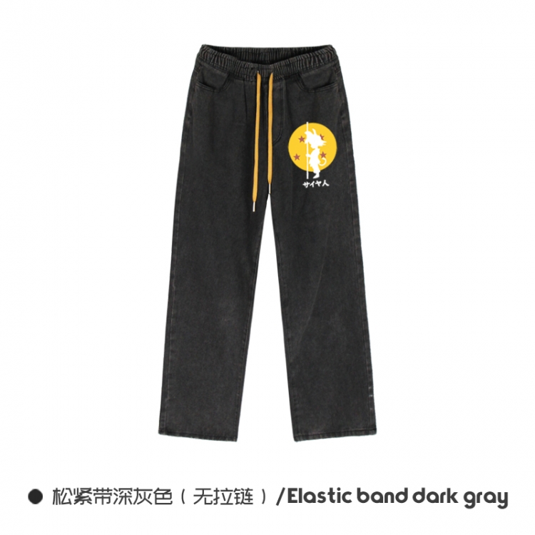 DRAGON BALL  Elasticated No-Zip Denim Trousers from M to 3XL  NZCK01-13
