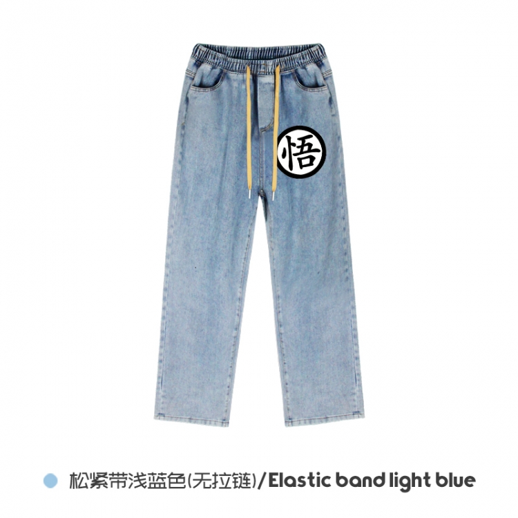 DRAGON BALL  Elasticated No-Zip Denim Trousers from M to 3XL NZCK02-3