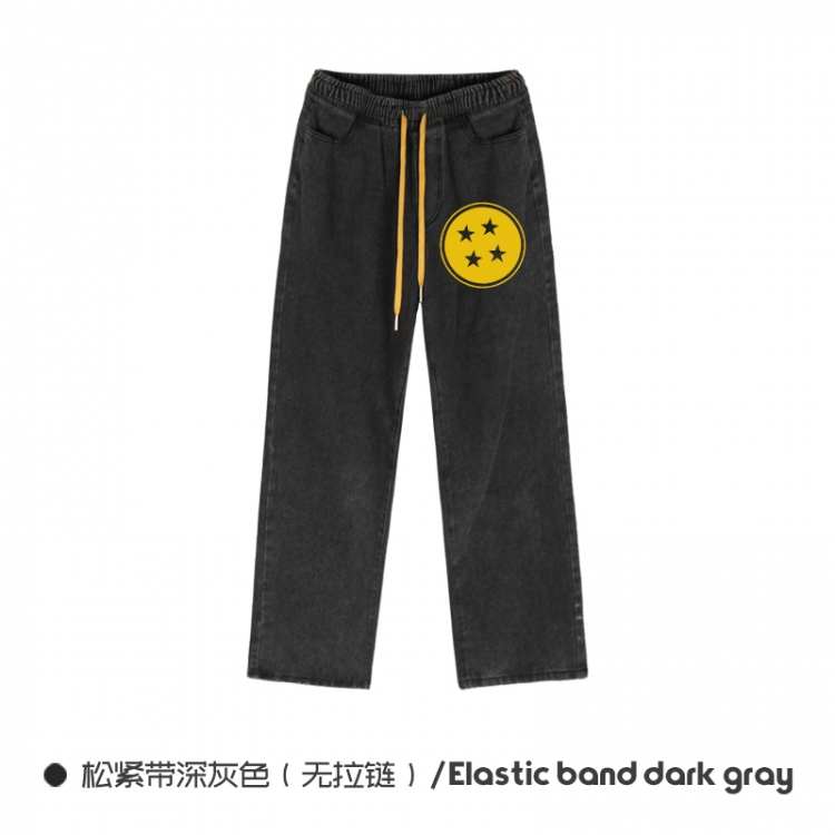 DRAGON BALL  Elasticated No-Zip Denim Trousers from M to 3XL  NZCK01-4