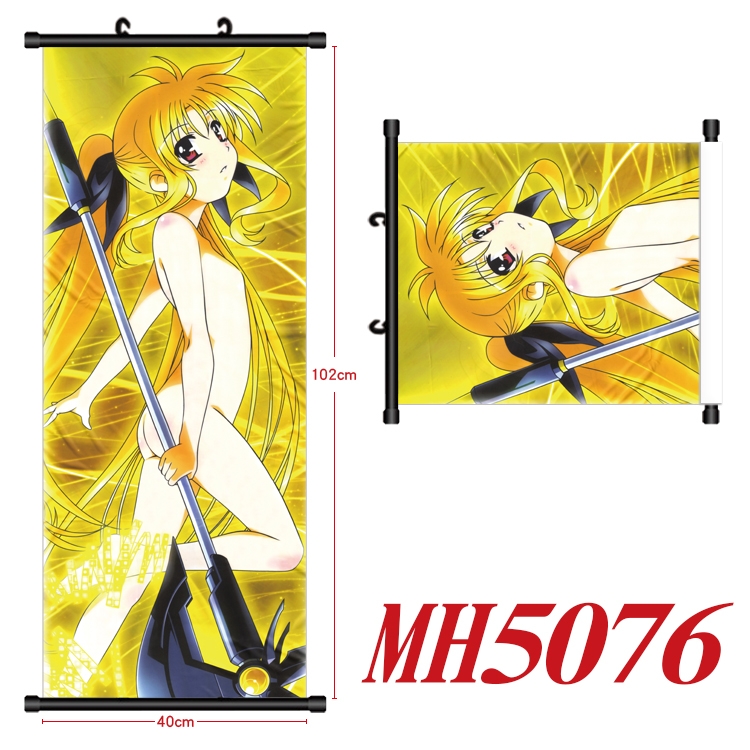 Magic Maiden Anime black Plastic rod Cloth painting Wall Scroll 40X102CM MH5076