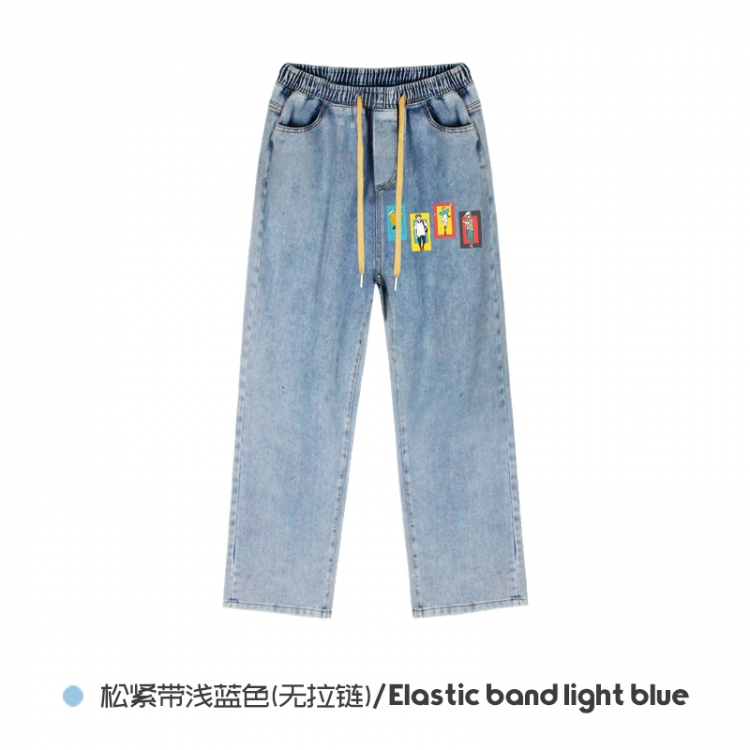 Jujutsu Kaisen  Elasticated No-Zip Denim Trousers from M to 3XL NZCK02-12