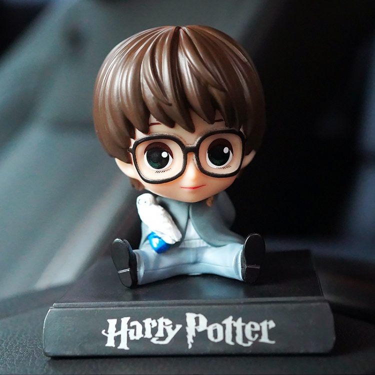 Harry Potter Anime shaking his head mobile phone bracket small figure about 13CM