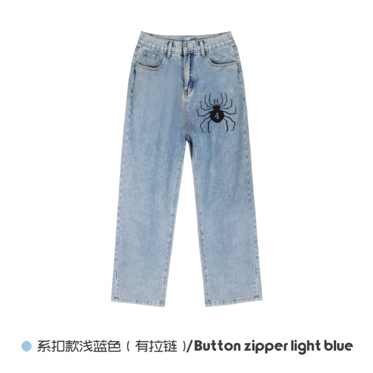 HunterXHunter  Elasticated No-Zip Denim Trousers from M to 3XL  NZCK03-13