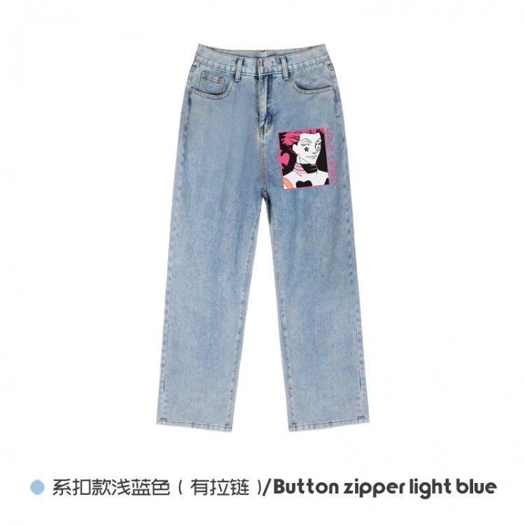 HunterXHunter  Elasticated No-Zip Denim Trousers from M to 3XL  NZCK03-1