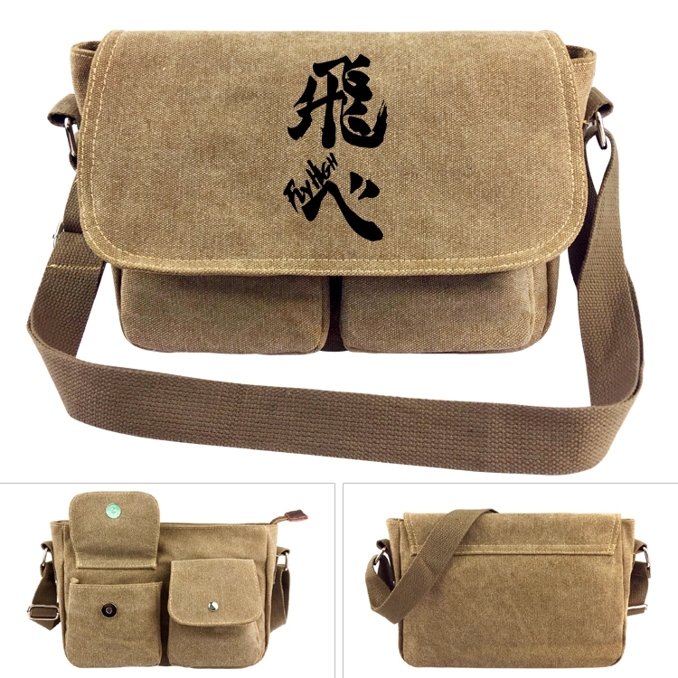 Haikyuu!! Anime peripheral canvas shoulder bag shoulder bag 7x28x20cm