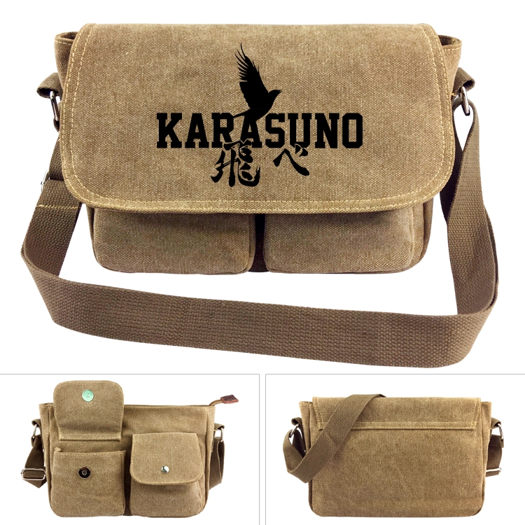 Haikyuu!! Anime peripheral canvas shoulder bag shoulder bag 7x28x20cm