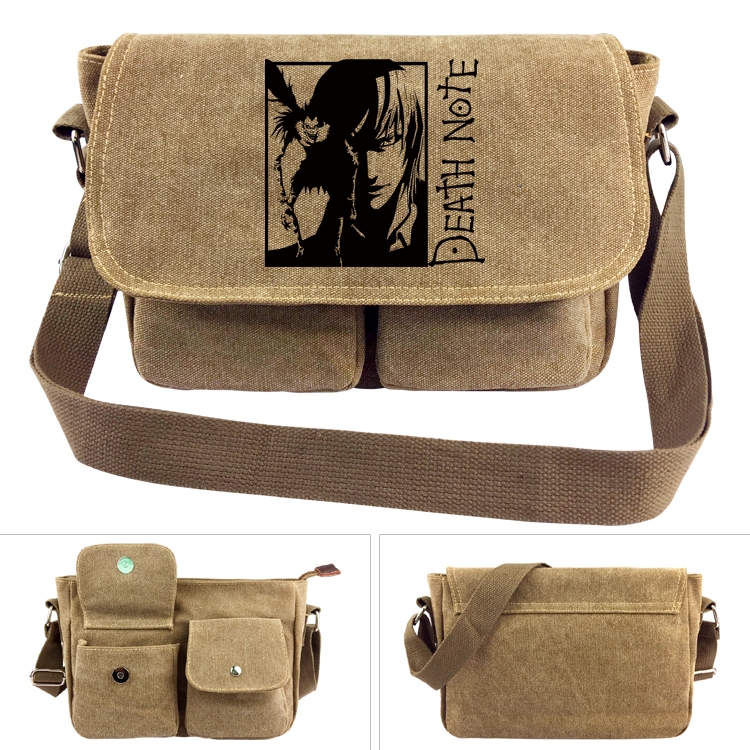 Death note  Anime peripheral canvas shoulder bag shoulder bag 7x28x20cm