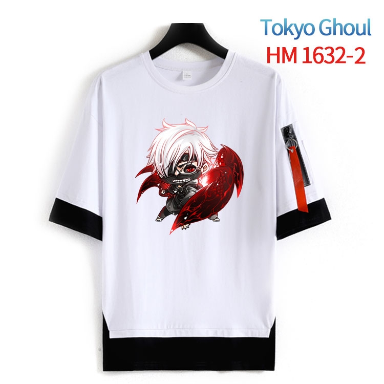 Tokyo Ghoul Cotton Crew Neck Fake Two-Piece Short Sleeve T-Shirt from S to 4XL  HM-1632-2