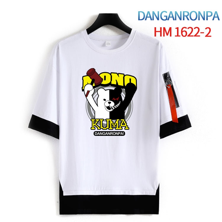 Dangan-Ronpa  Cotton Crew Neck Fake Two-Piece Short Sleeve T-Shirt from S to 4XL HM-1622-2