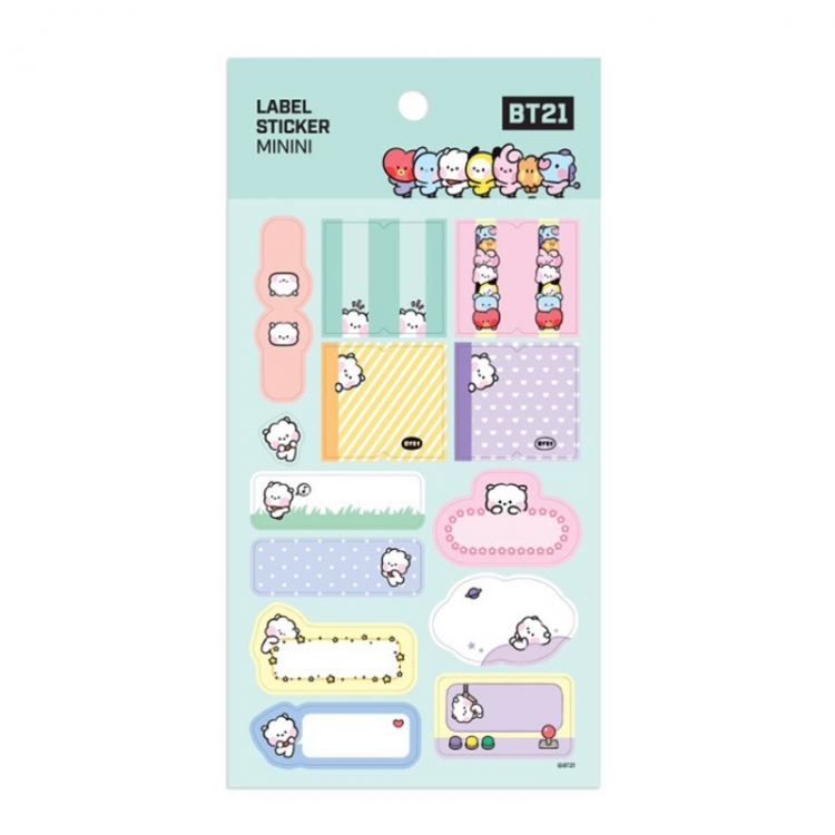  BTS MINI series stickers notebook hand account water cup stickers  price for 10 pcs  