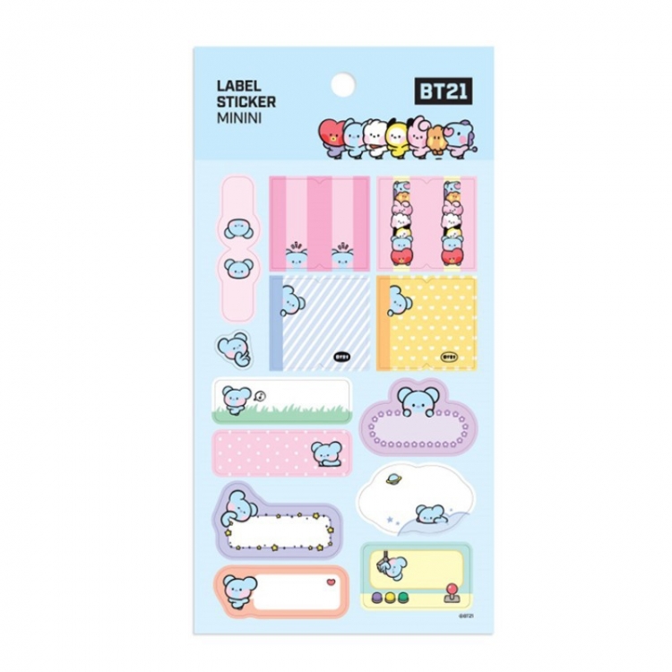 BTS MINI series stickers notebook hand account water cup sticke  price for 5 pcsrs