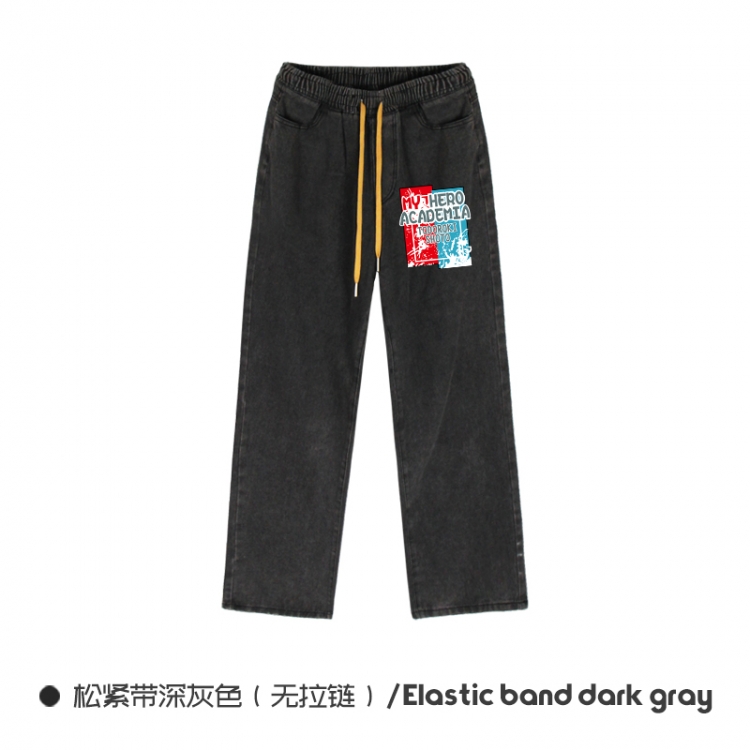 My Hero Academia Elasticated No-Zip Denim Trousers from M to 3XL  NZCK01-1