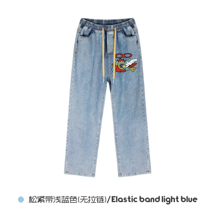SK∞ Elasticated No-Zip Denim Trousers from M to 3XL  NZCK02-9