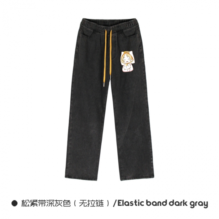 Natsume_Yuujintyou Elasticated No-Zip Denim Trousers from M to 3XL  NZCK01-4