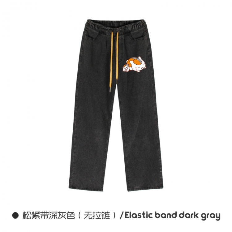 Natsume_Yuujintyou Elasticated No-Zip Denim Trousers from M to 3XL   NZCK01-5