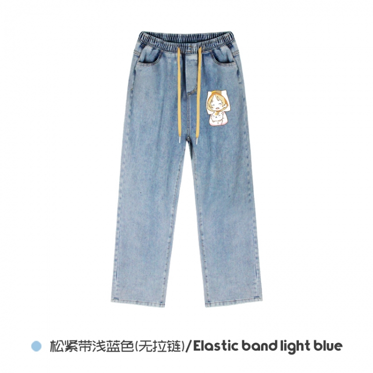 Natsume_Yuujintyou Elasticated No-Zip Denim Trousers from M to 3XL  NZCK02-6