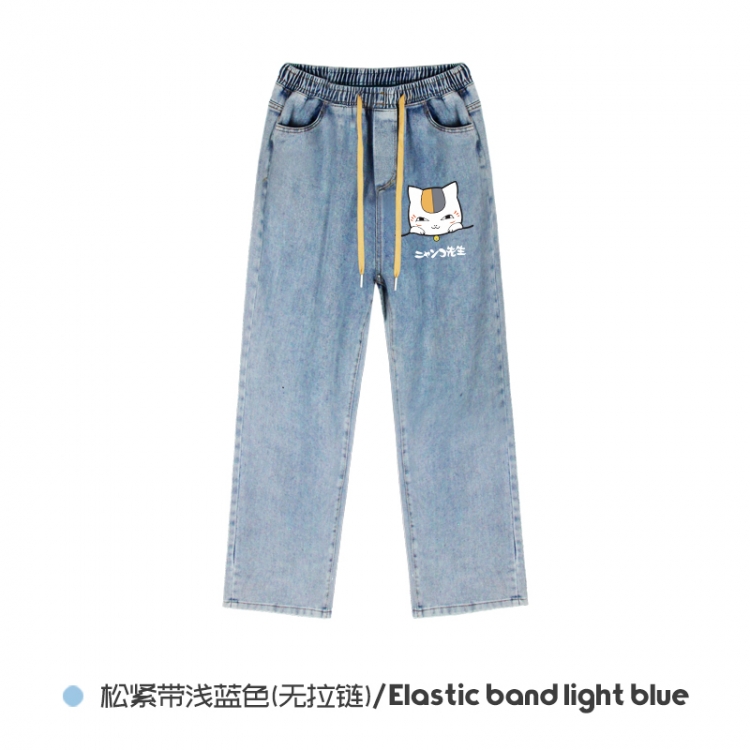 Natsume_Yuujintyou Elasticated No-Zip Denim Trousers from M to 3XL  NZCK02-4