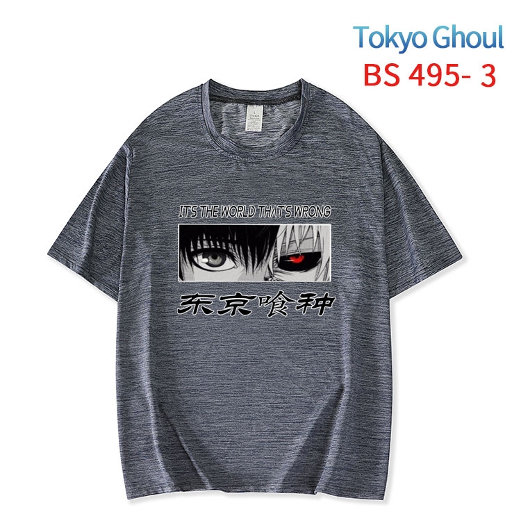 Tokyo Ghoul New ice silk cotton loose and comfortable T-shirt from XS to 5XL BS-495-3