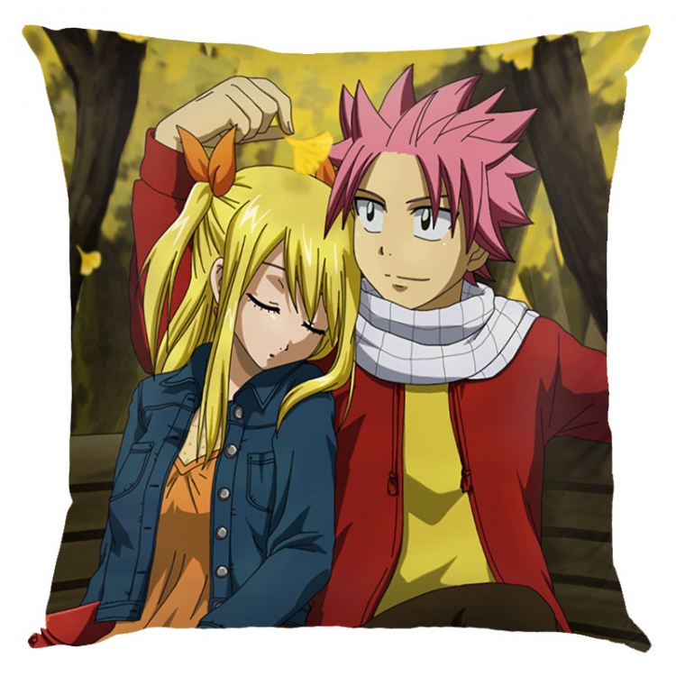 Fairy tail Anime square full-color pillow cushion 45X45CM NO FILLING   Y2-57
