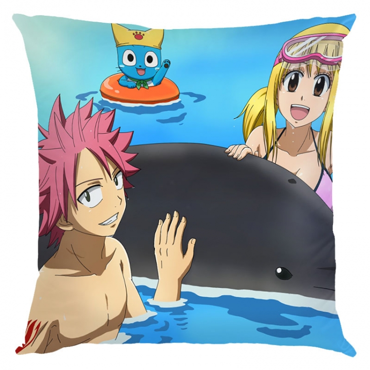 Fairy tail Anime square full-color pillow cushion 45X45CM NO FILLING Y2-55
