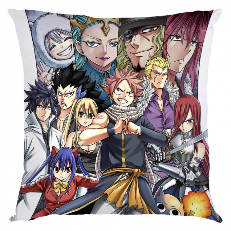Fairy tail Anime square full-color pillow cushion 45X45CM NO FILLING  Y2-46