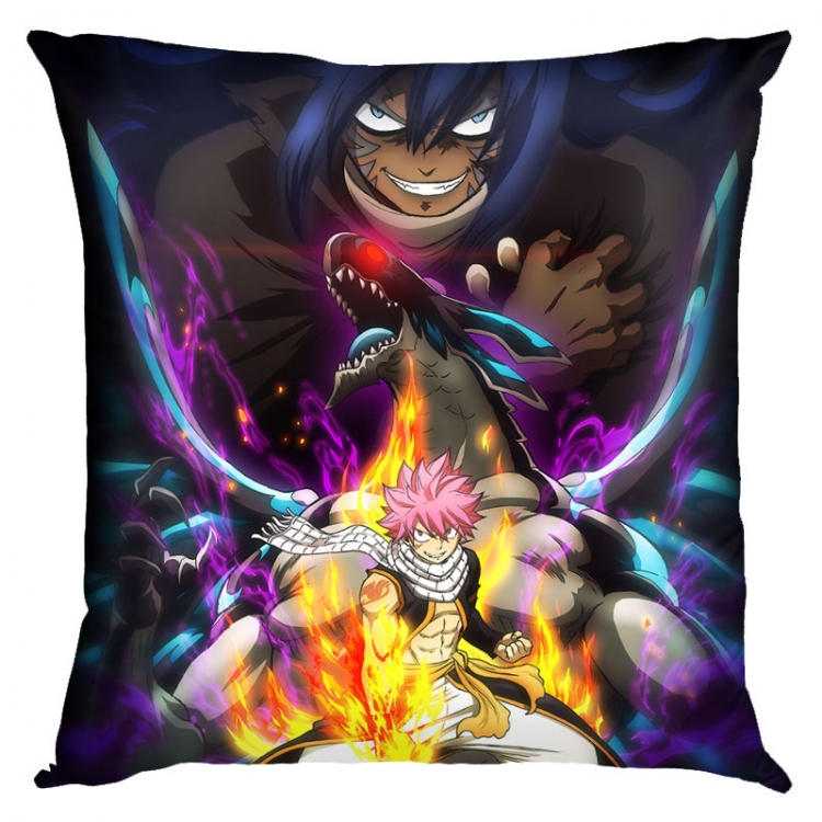 Fairy tail Anime square full-color pillow cushion 45X45CM NO FILLING Y2-17