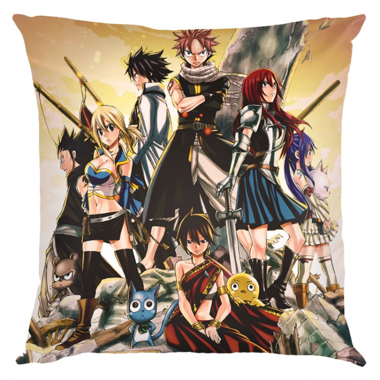 Fairy tail Anime square full-color pillow cushion 45X45CM NO FILLING Y2-63