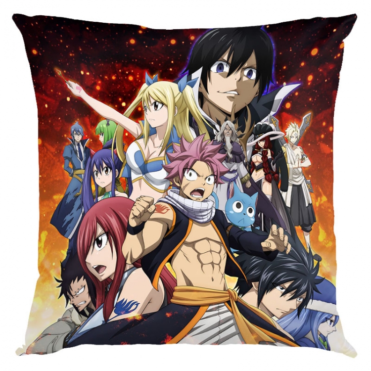 Fairy tail Anime square full-color pillow cushion 45X45CM NO FILLING Y2-14