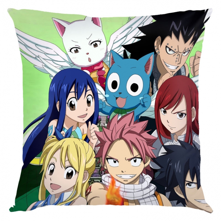 Fairy tail Anime square full-color pillow cushion 45X45CM NO FILLING Y2-67