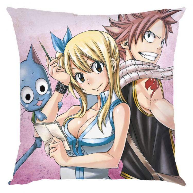Fairy tail Anime square full-color pillow cushion 45X45CM NO FILLING Y2-58