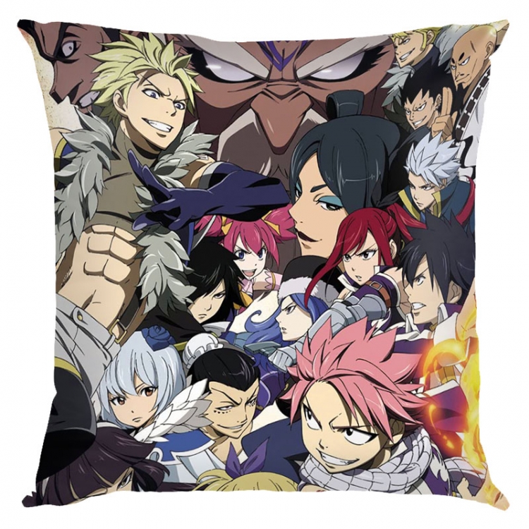 Fairy tail Anime square full-color pillow cushion 45X45CM NO FILLING  Y2-66