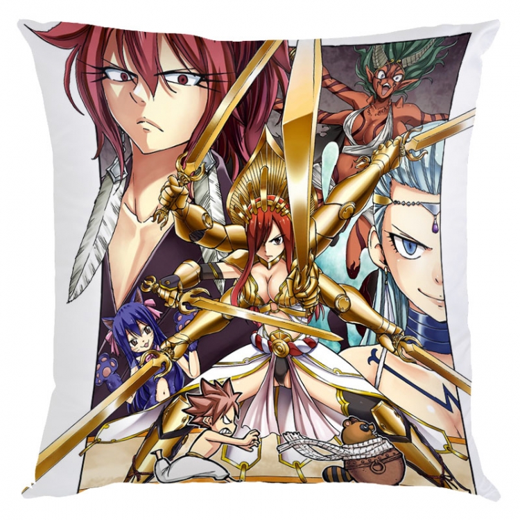 Fairy tail Anime square full-color pillow cushion 45X45CM NO FILLING Y2-35