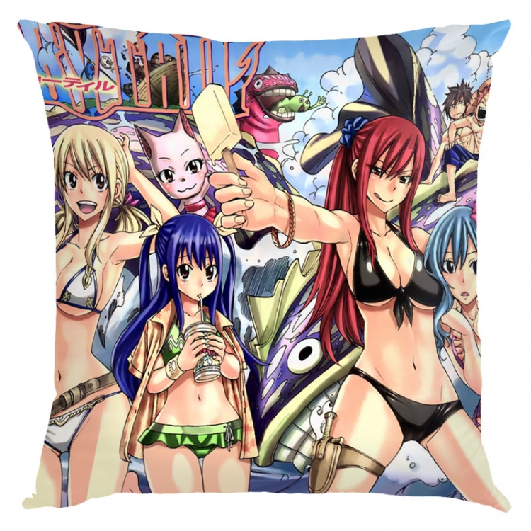 Fairy tail Anime square full-color pillow cushion 45X45CM NO FILLING  Y2-41