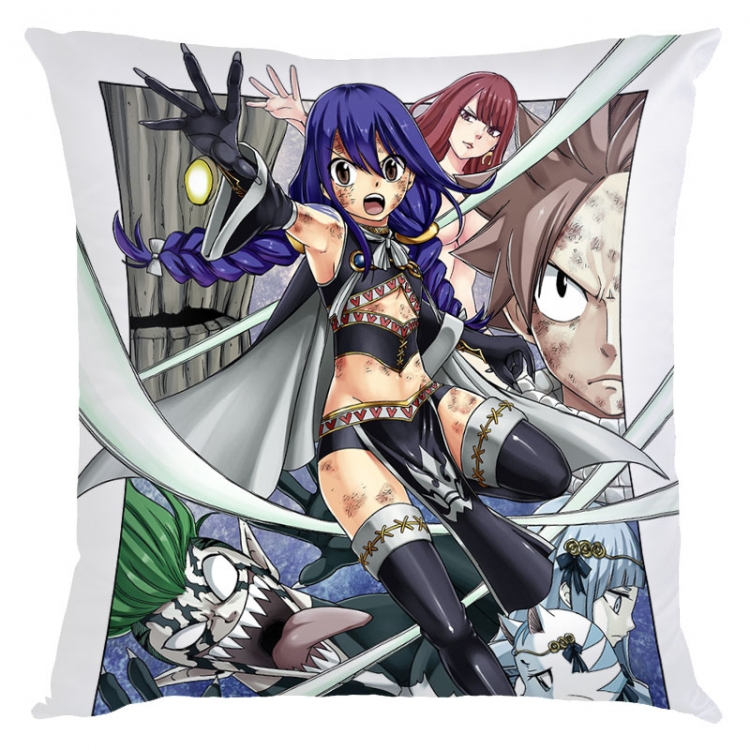 Fairy tail Anime square full-color pillow cushion 45X45CM NO FILLING Y2-26