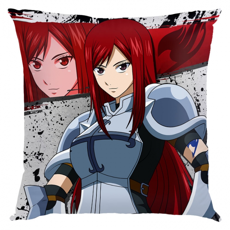 Fairy tail Anime square full-color pillow cushion 45X45CM NO FILLING  Y2-3