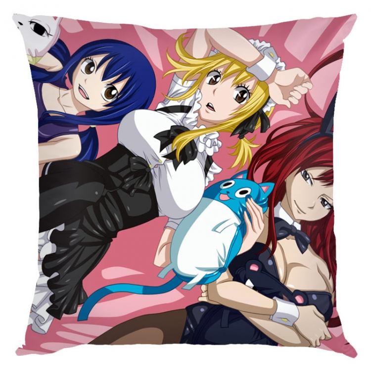 Fairy tail Anime square full-color pillow cushion 45X45CM NO FILLING  Y2-13