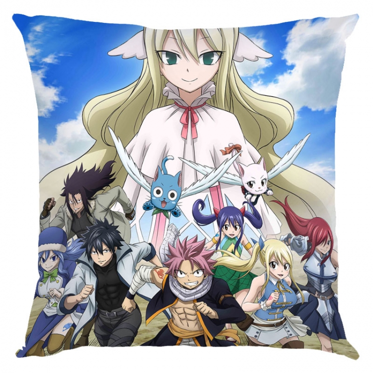Fairy tail Anime square full-color pillow cushion 45X45CM NO FILLING   Y2-16
