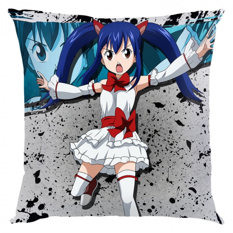 Fairy tail Anime square full-color pillow cushion 45X45CM NO FILLING   Y2-10