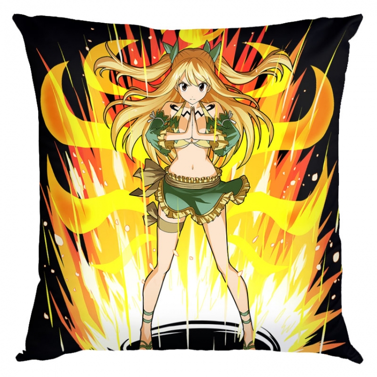 Fairy tail Anime square full-color pillow cushion 45X45CM NO FILLING   Y2-34
