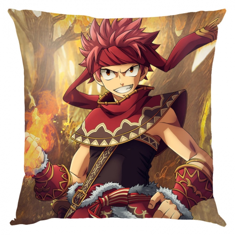Fairy tail Anime square full-color pillow cushion 45X45CM NO FILLING   Y2-19