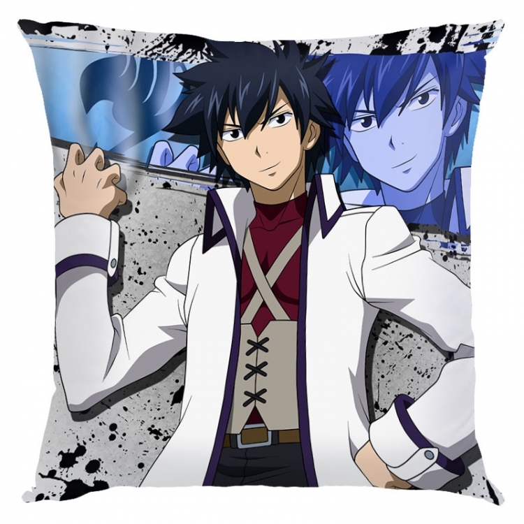 Fairy tail Anime square full-color pillow cushion 45X45CM NO FILLING   Y2-1