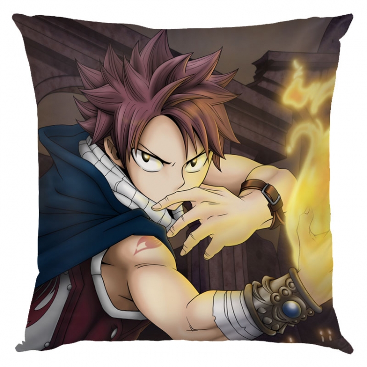 Fairy tail Anime square full-color pillow cushion 45X45CM NO FILLING   Y2-50