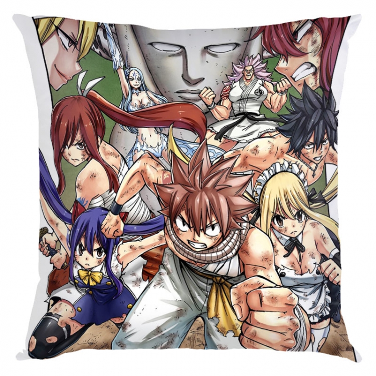 Fairy tail Anime square full-color pillow cushion 45X45CM NO FILLING  Y2-37